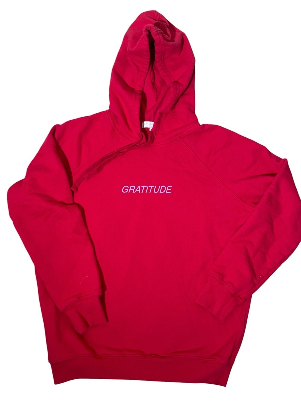 Spiritual Gangster Cotton Hoodie Sweatshirt Hamsa Pink Red Pullover Sz M YOGA - Picture 7 of 7